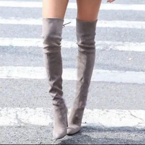 Thigh High Boots Women Suede Over the Knee Boots